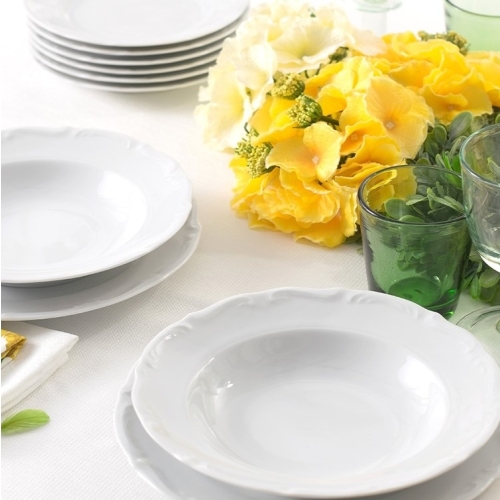 Serwis obiadowy dla 12 osób / 44 części dek: C000 Biała MARIA TERESA